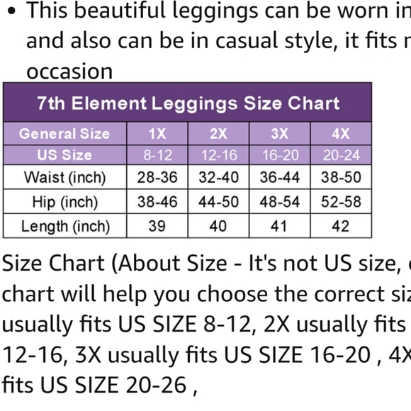 7th Element Plus Size Faux Leather Leggings Lightweight High Waisted - Picture 7 of 7